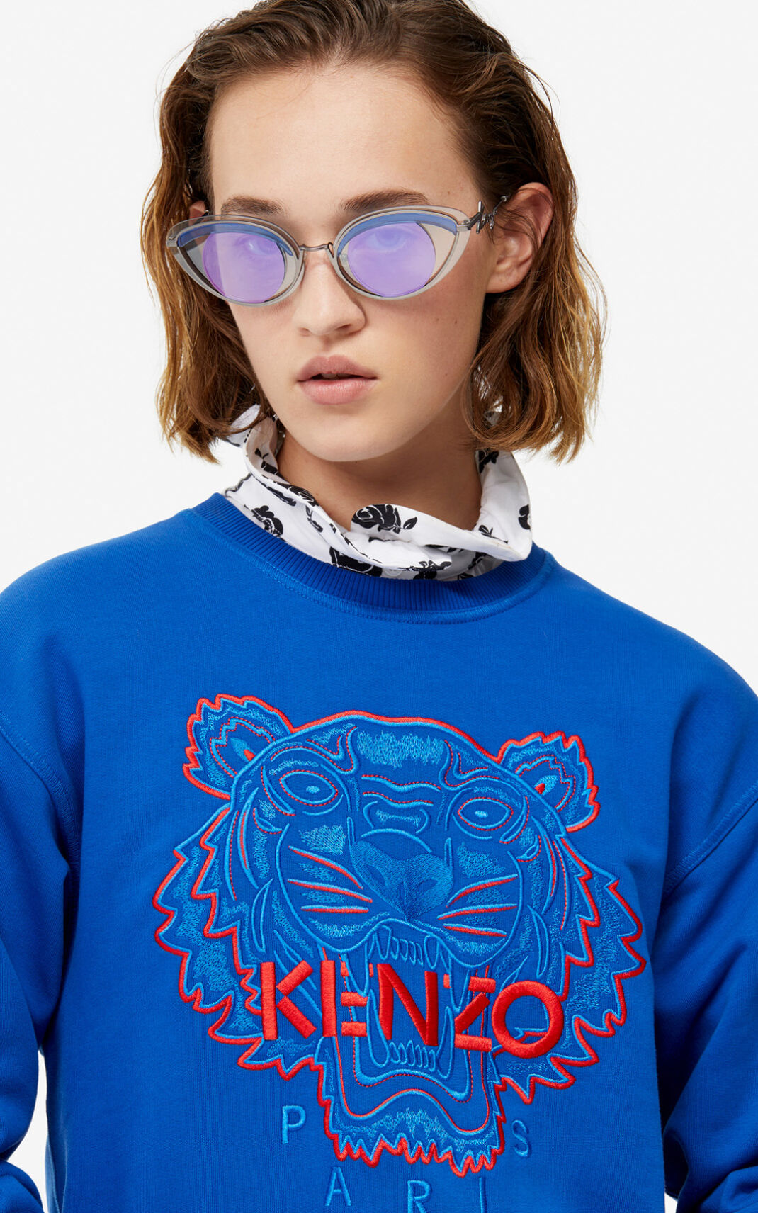 Kenzo Two tone Tiger Melegítő Felső Női Kék | ID.020000